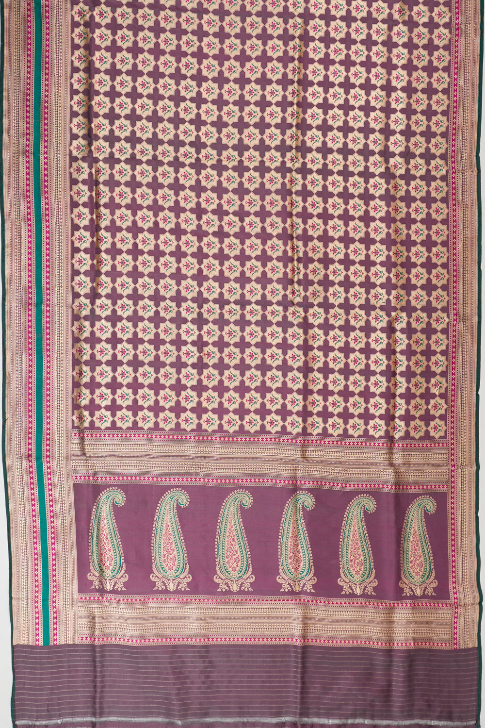 Banarasi Silk Butta Purple Saree