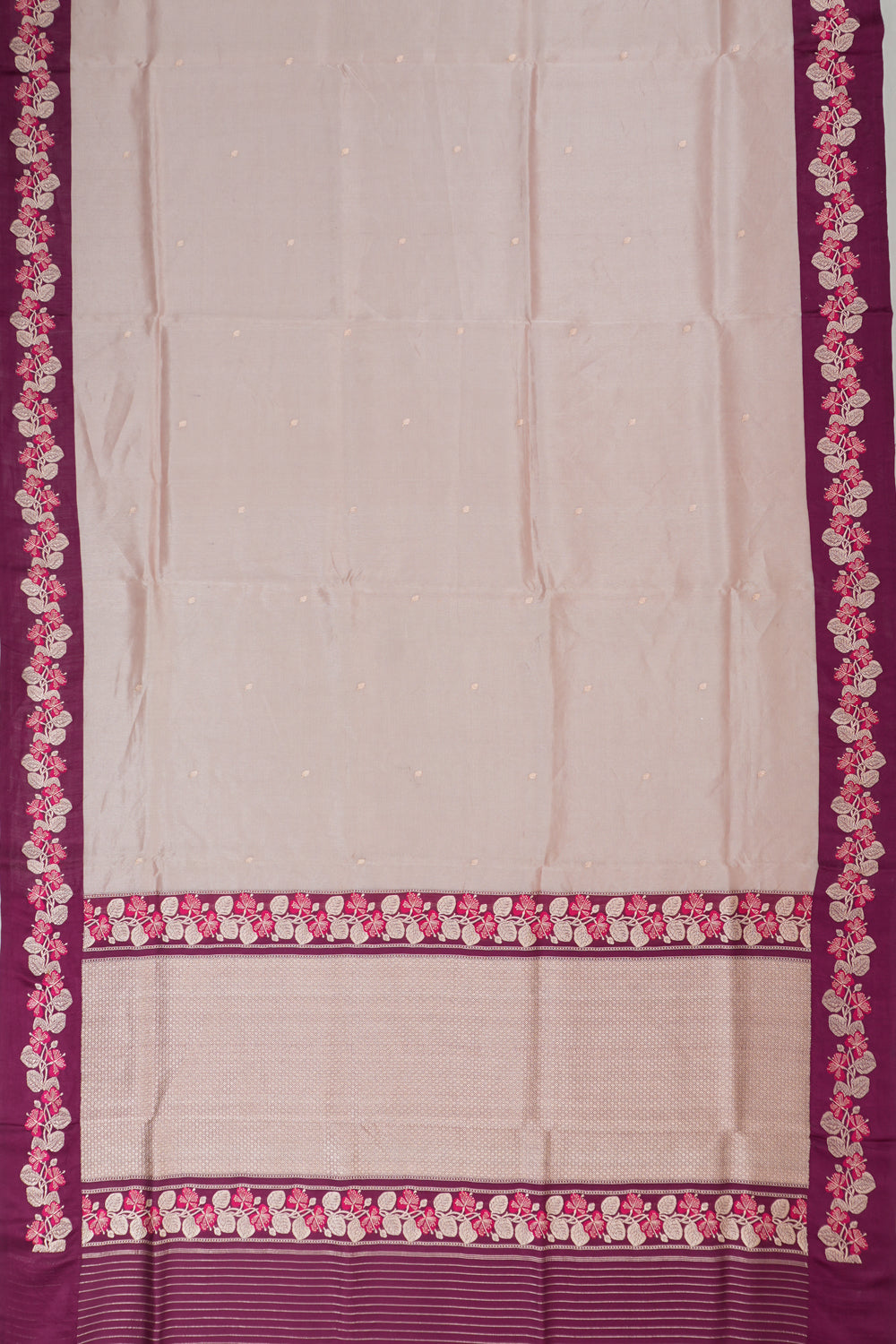 Banarasi Kora Organza Butta Pink Saree