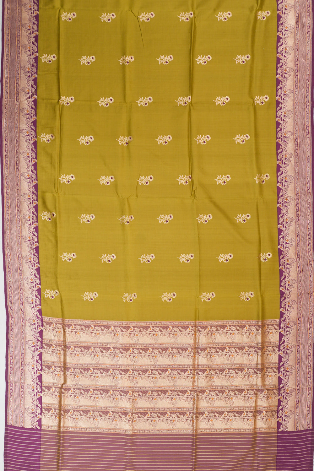 Banarasi Silk Butta Green Saree