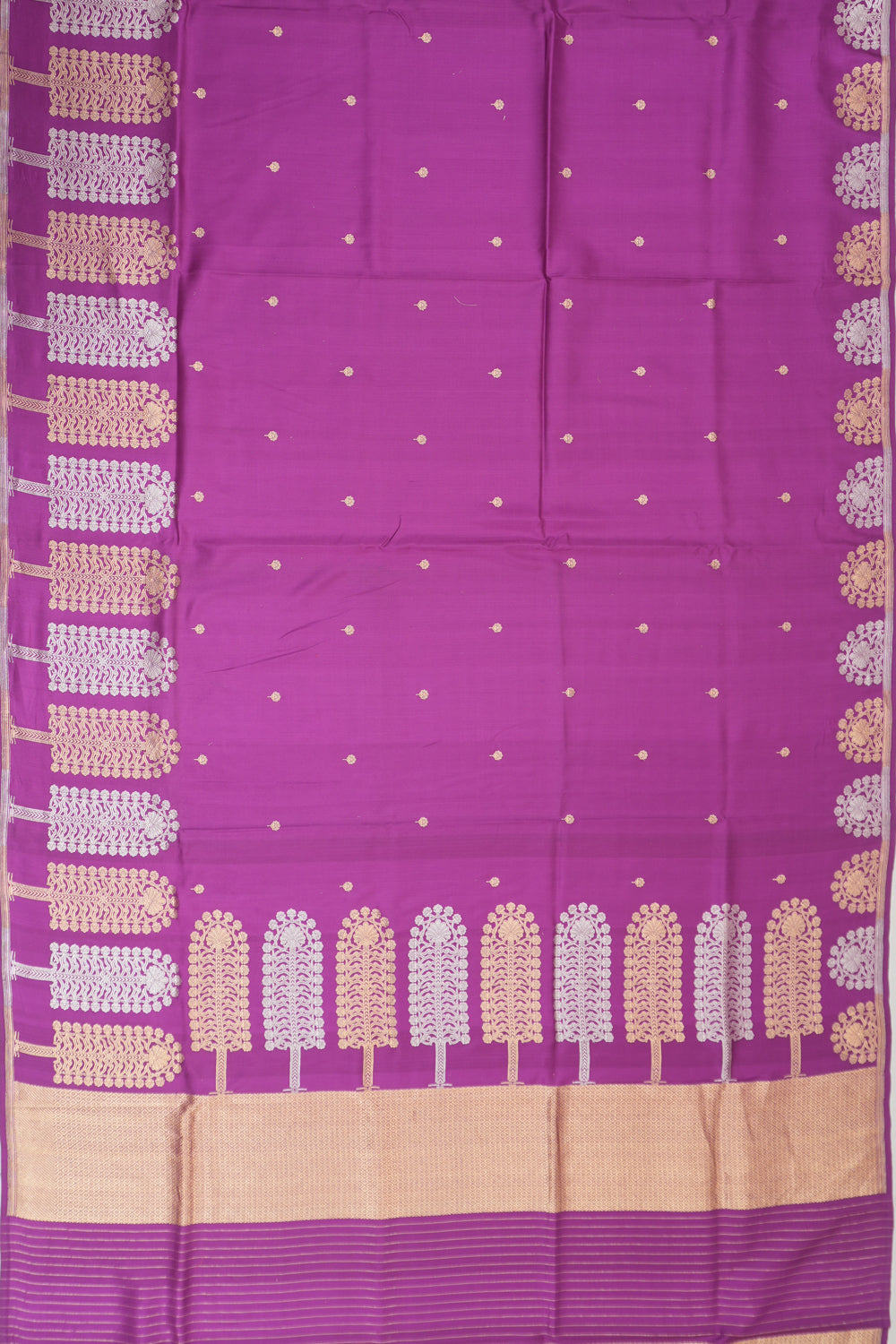 Banarasi Silk Butta Violet Saree