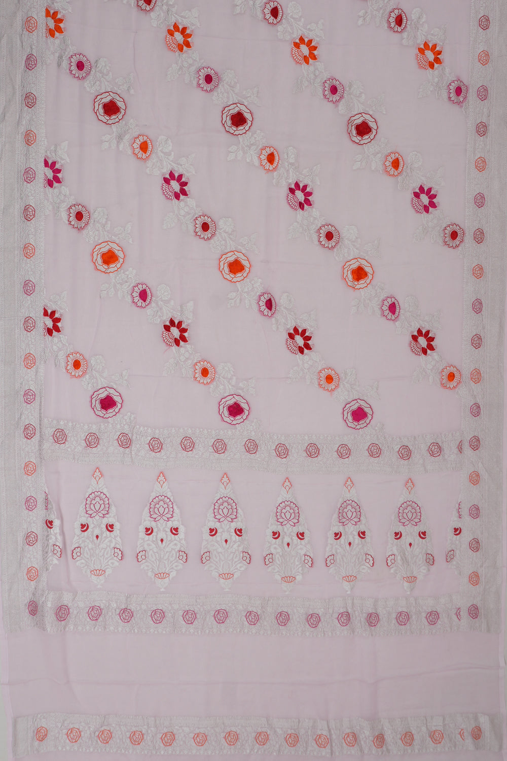 Banarasi Georgette Butta Off White Saree