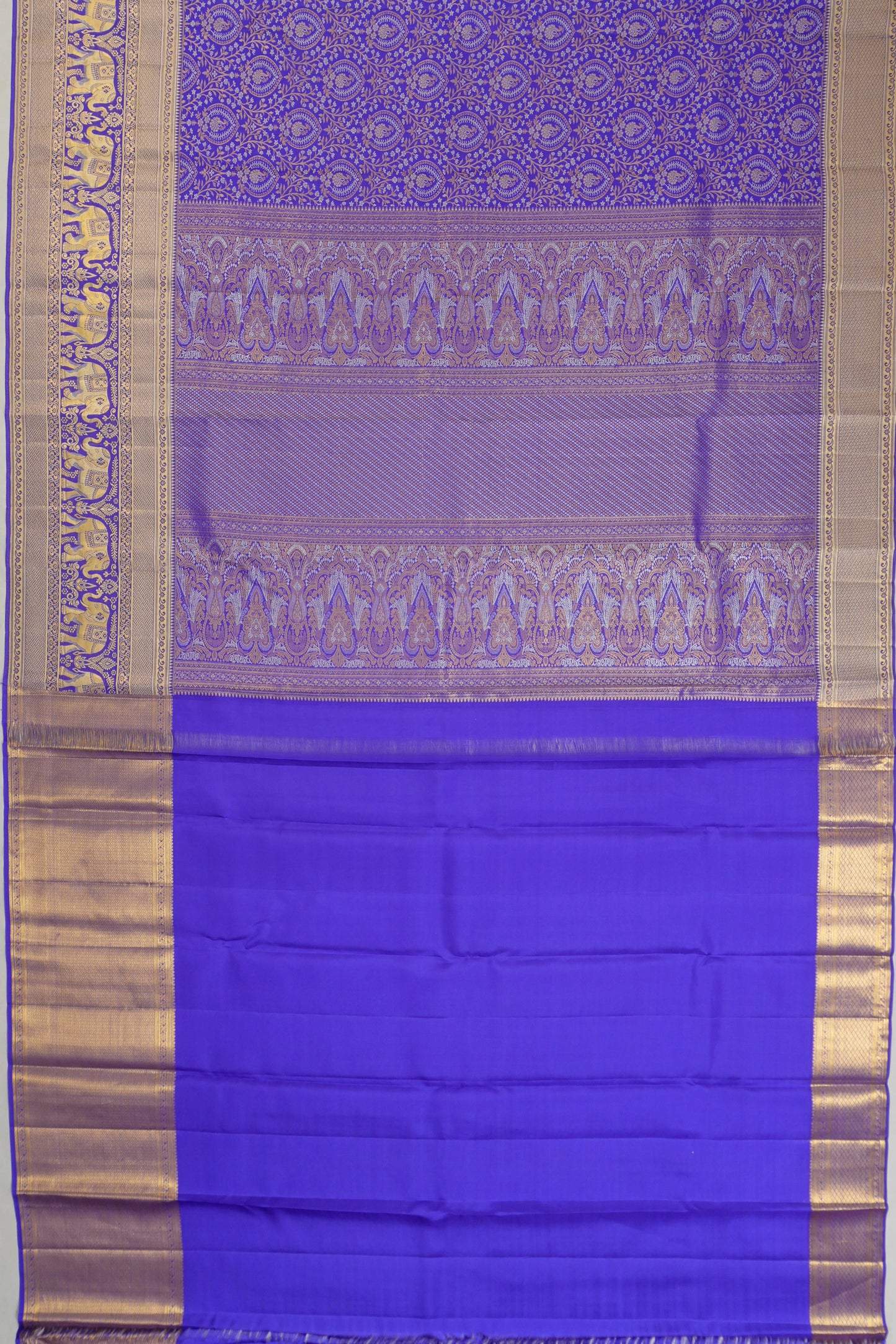 Taranga Kanchi Silk Brocade Violet Saree