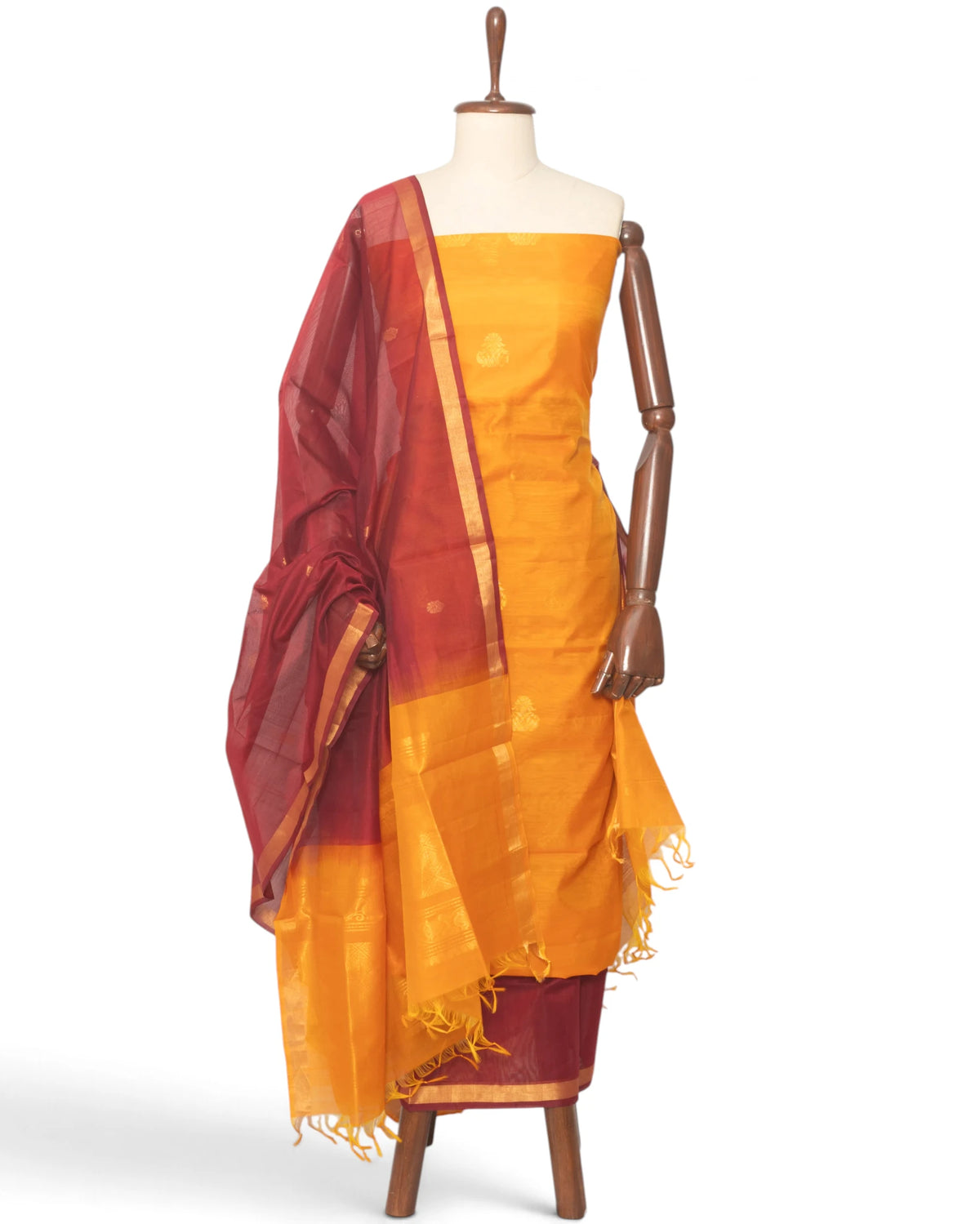 Coimbatore Silk Butta Yellow Salwar Suit Set