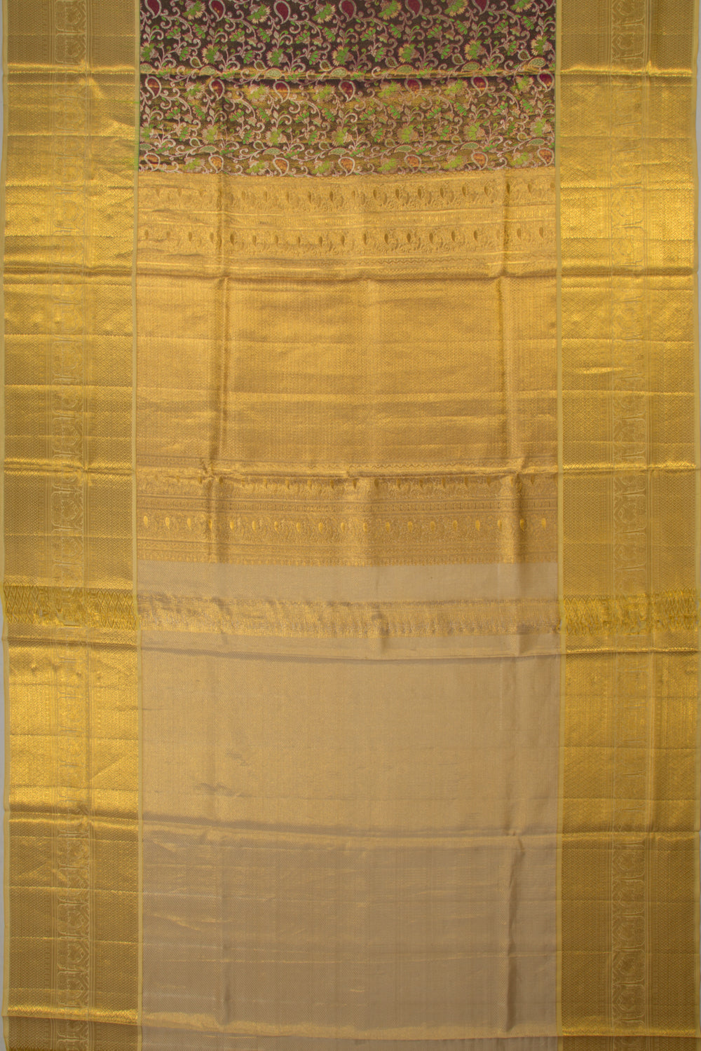 Kanchipuram Silk Tissue Jaal Purple Saree