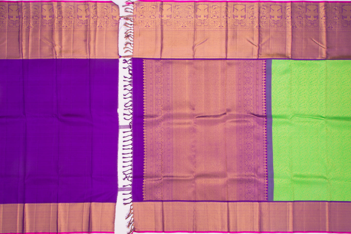 Kanchipuram Silk Brocade Green Saree