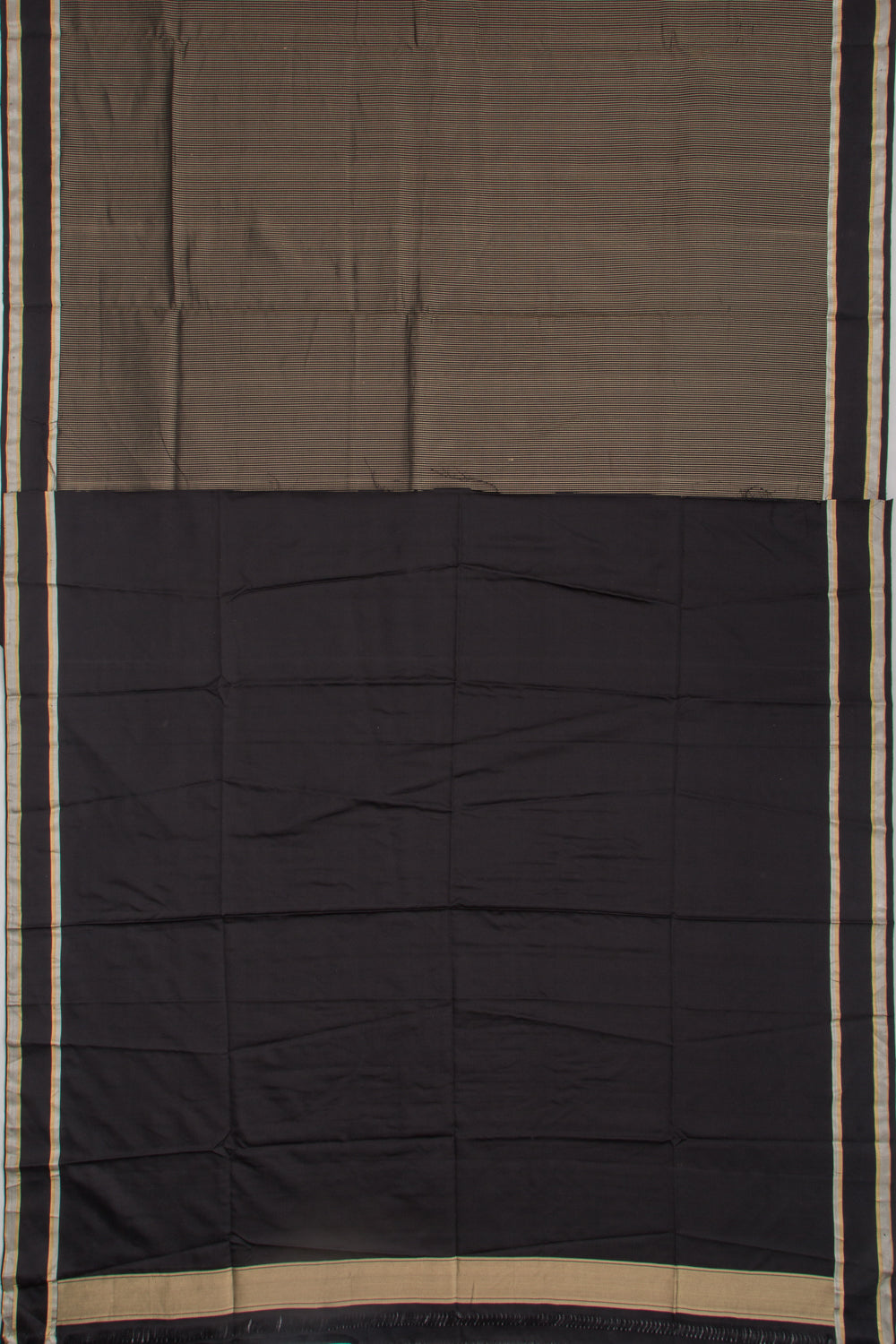 Banarasi Silk Vertical Lines Black Saree