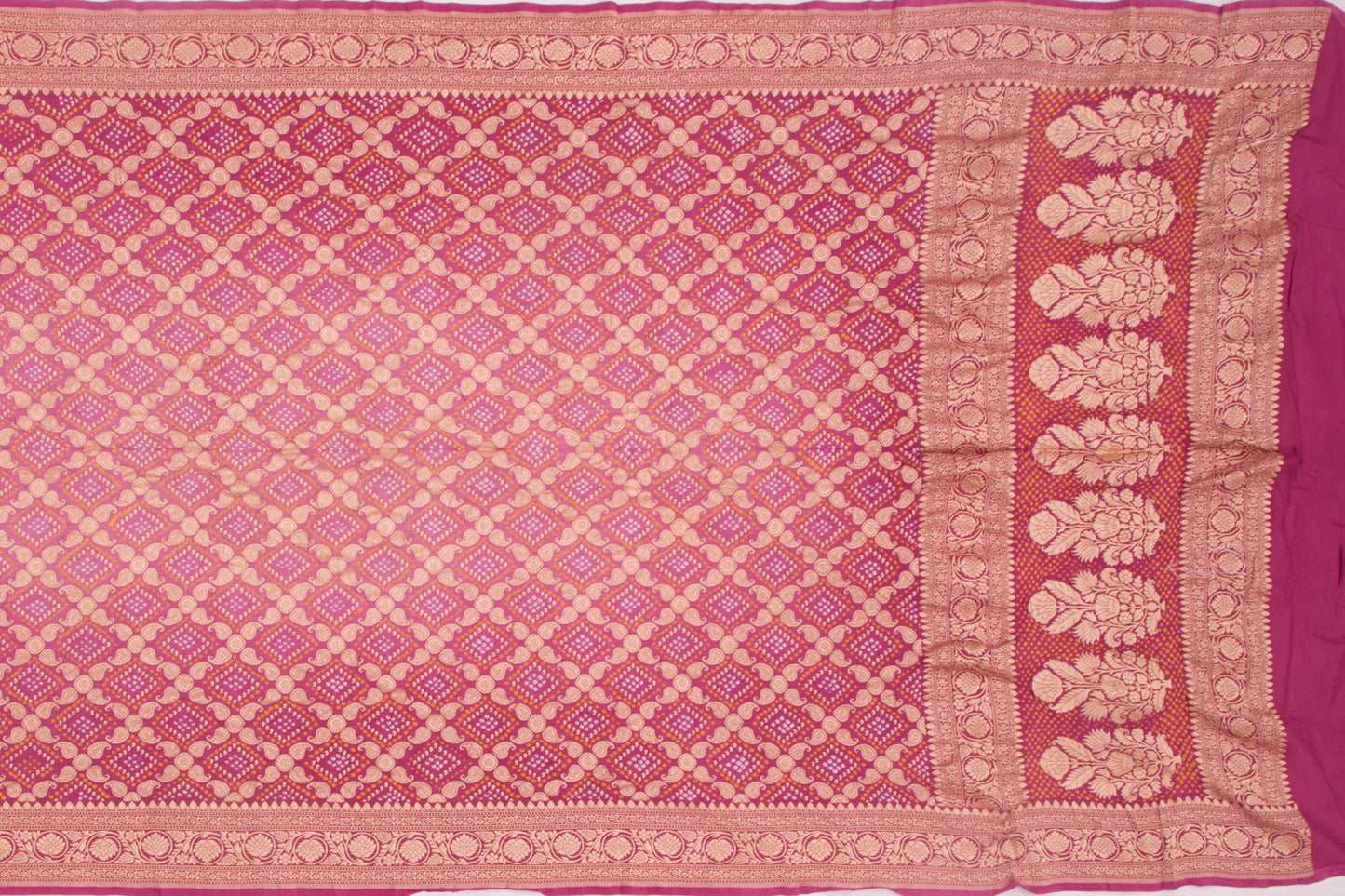 Banarasi Georgette Bandhani Brocade Purple Dupatta