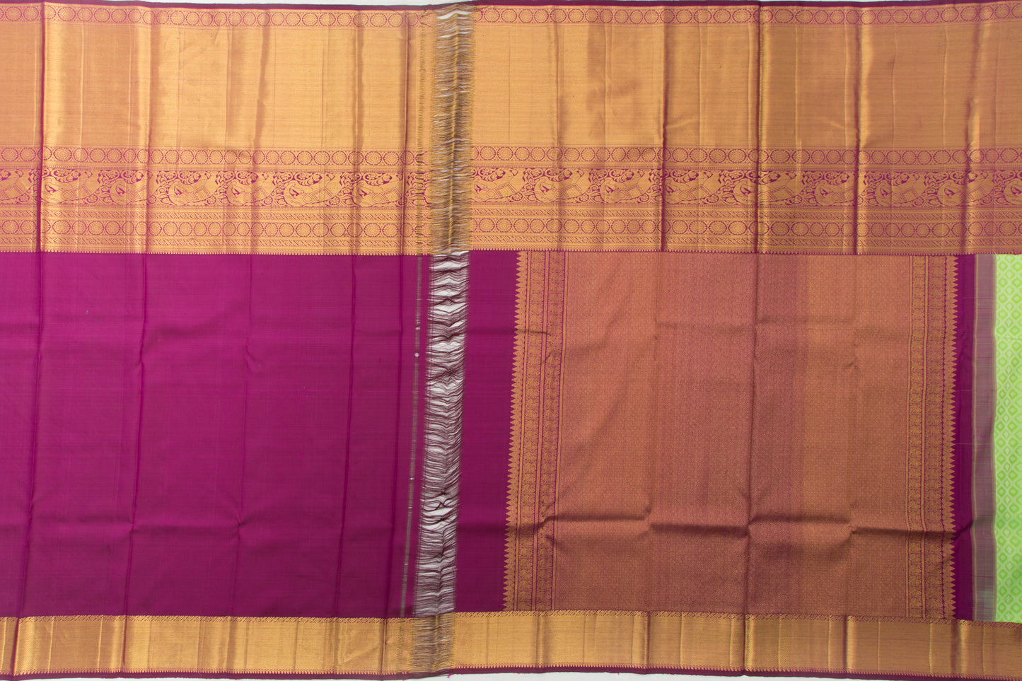 Kanchipuram Silk Brocade Green Saree