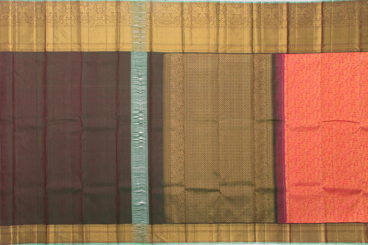 Kanchipuram Silk Jaal Pink Saree