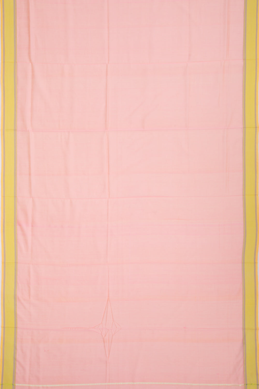 Maheshwari Cotton Plain Peach Saree