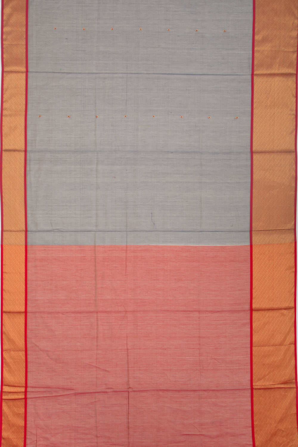 Maheshwari Cotton Tissue Butta Dark Blue Saree