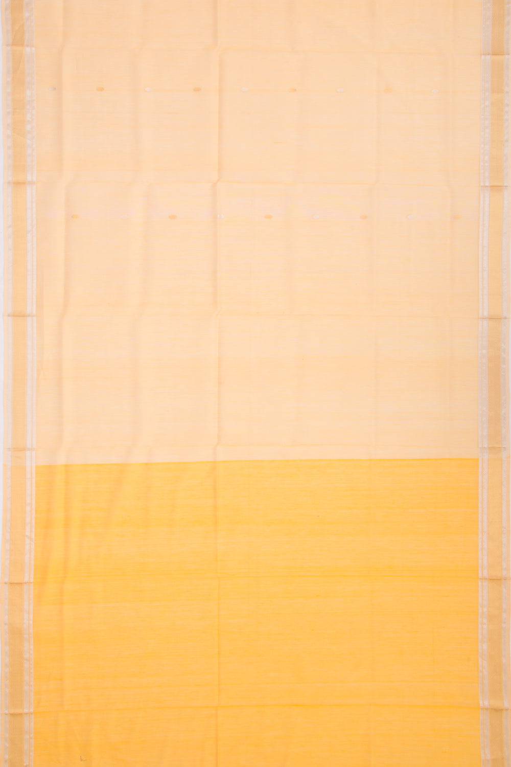 Maheshwari Cotton Butta Orange Saree