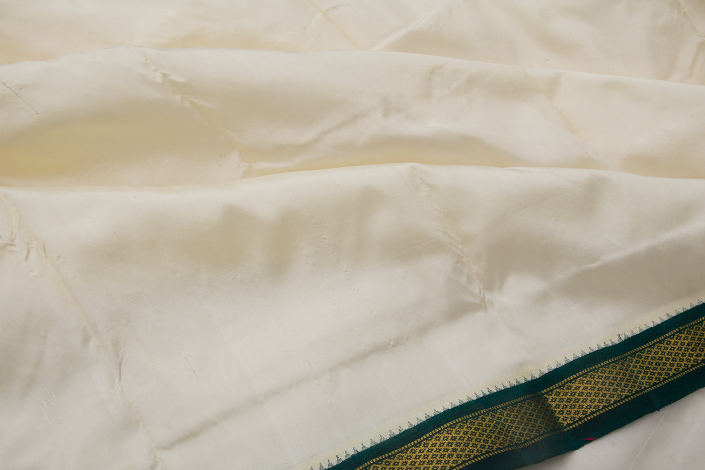 Kanchipuram Pure Silk Plain White Dhoti