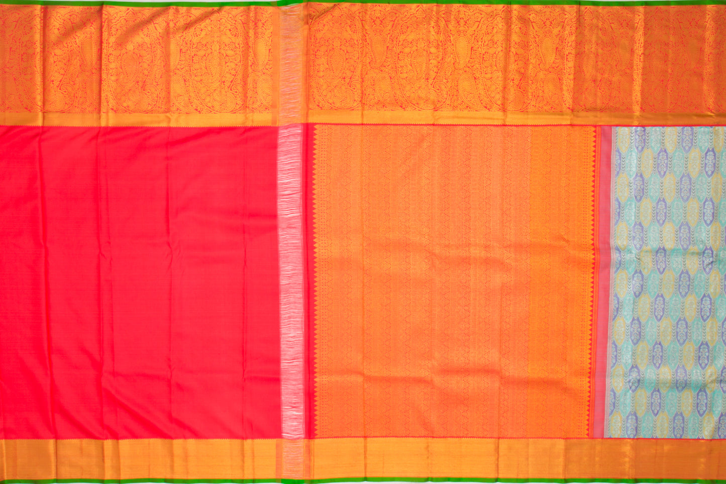 Kanchipuram Silk Brocade Blue Saree