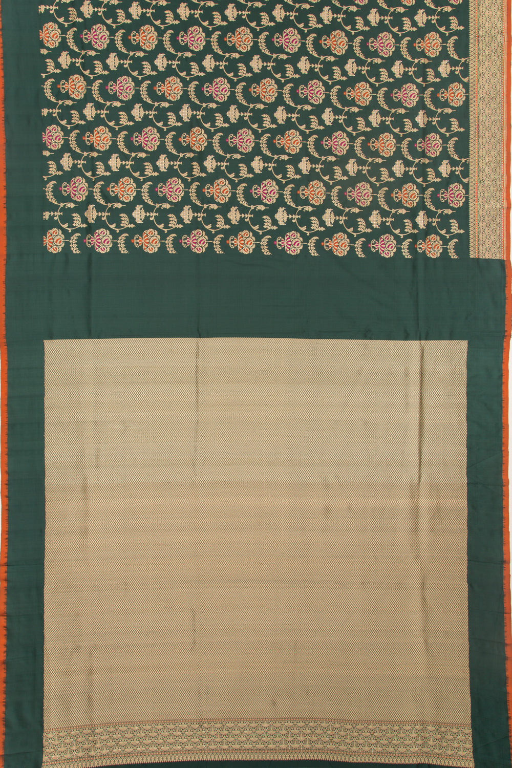 Banarasi Silk Kadwa Jaal Green Saree