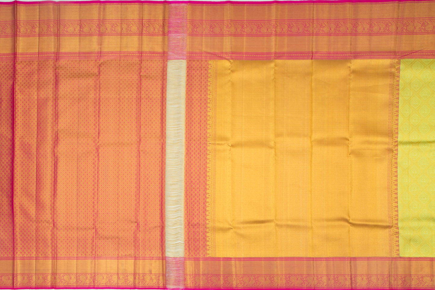 Kanchipuram Silk Tissue Brocade Green Saree