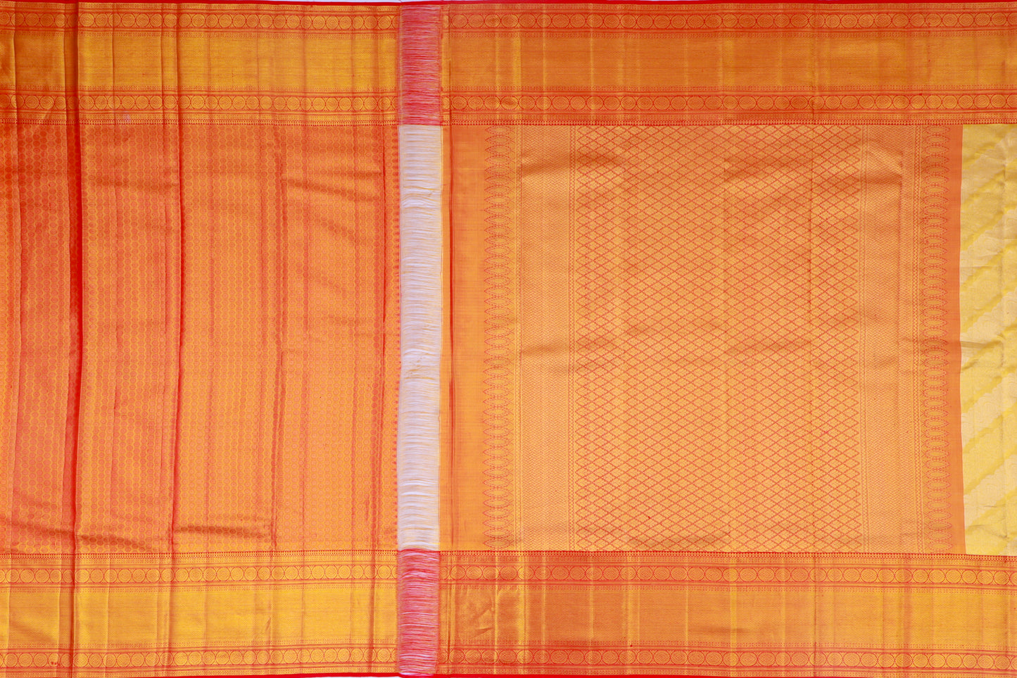 Kanchipuram Silk Tissue Brocade Gold Saree (DM)