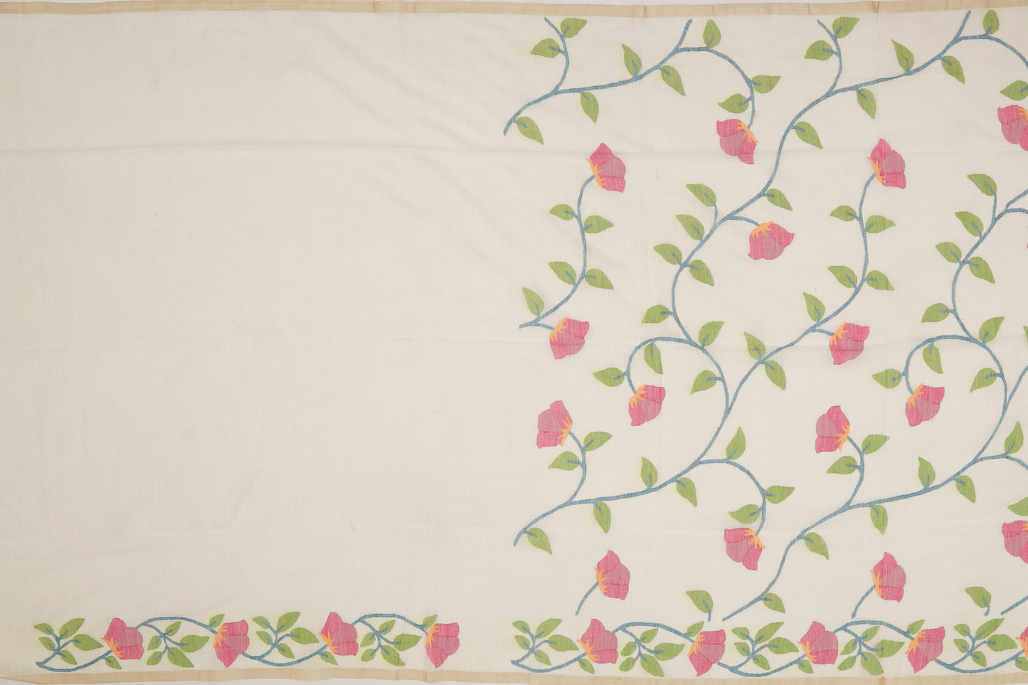 Dhakai Cotton Jamdani White Saree