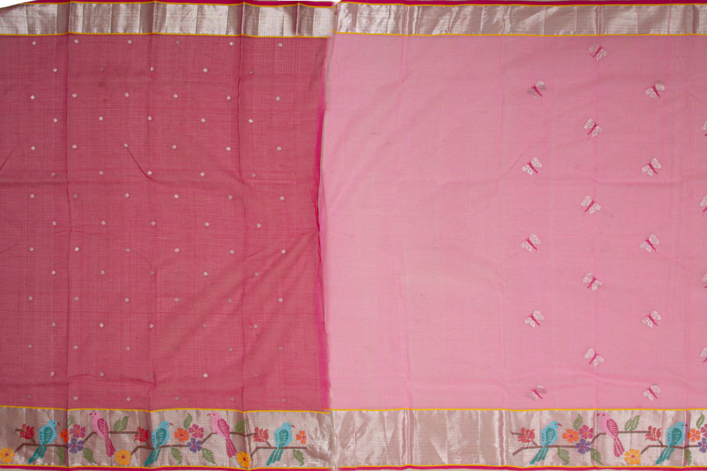 Kota Silk Butta Pink Saree