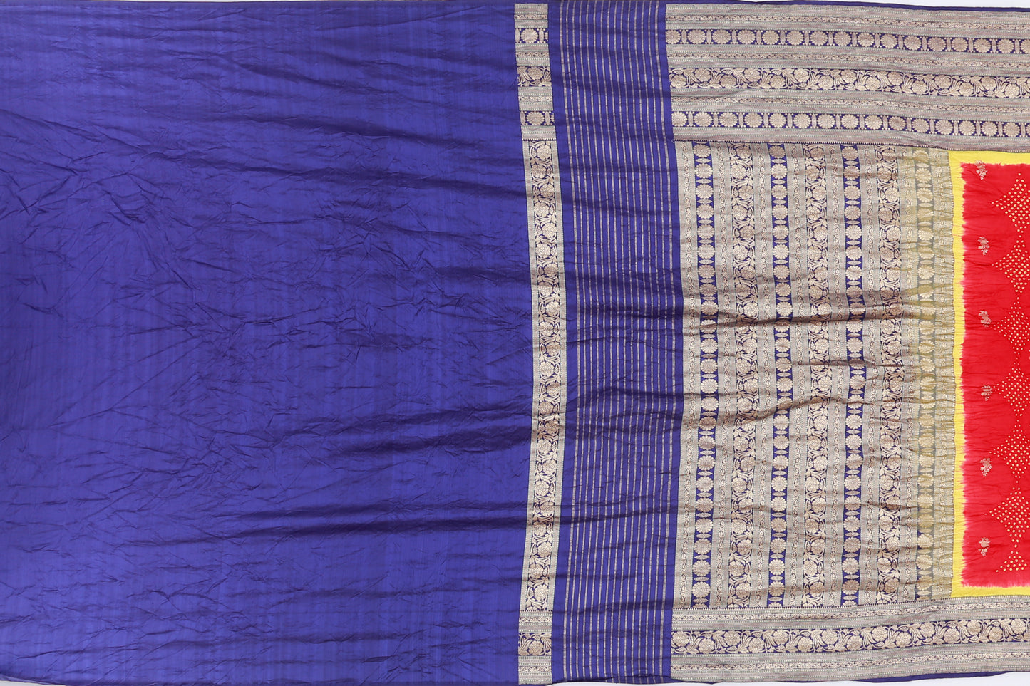 Banarasi Silk Bandhani Red Saree
