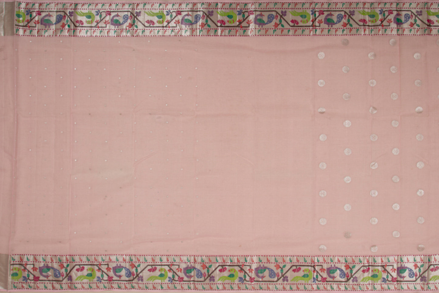 Kota Silk Butta Pastel Pink Saree