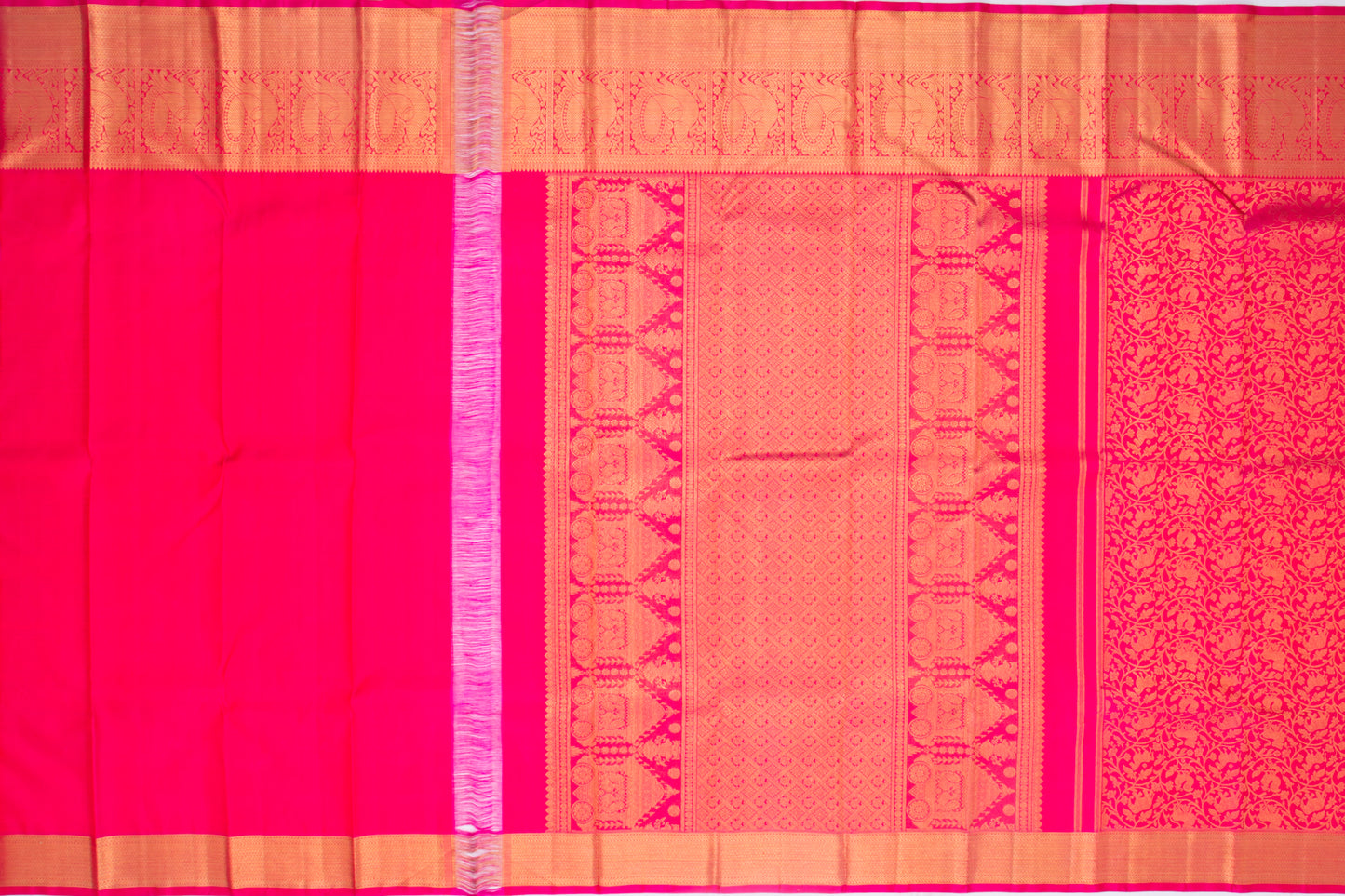 Kanchipuram Silk Vanasingaram Pink Saree