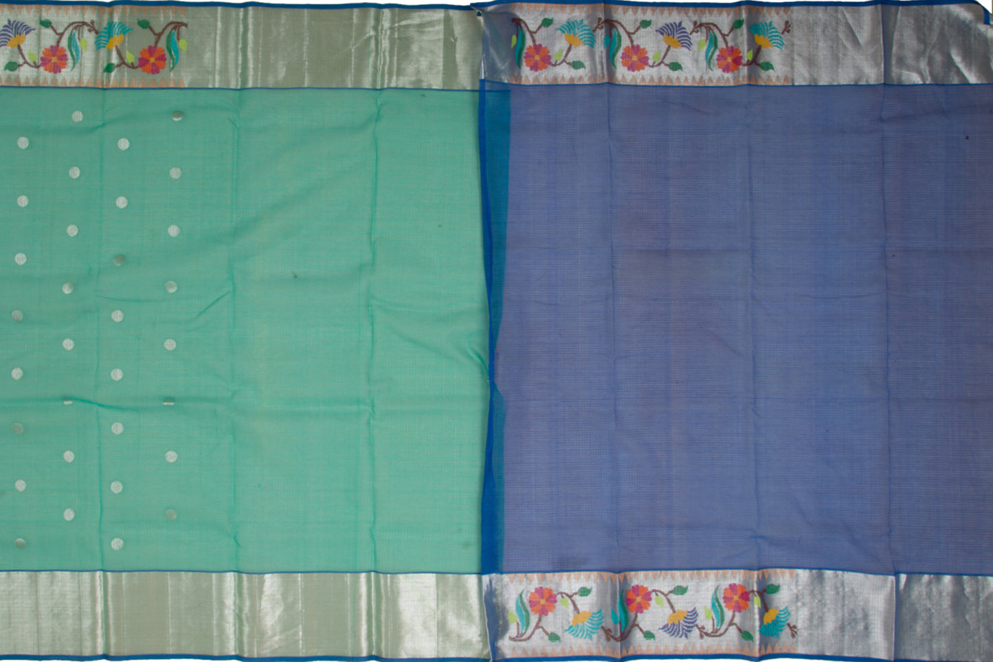 Kota Silk Butta Sea Green Saree