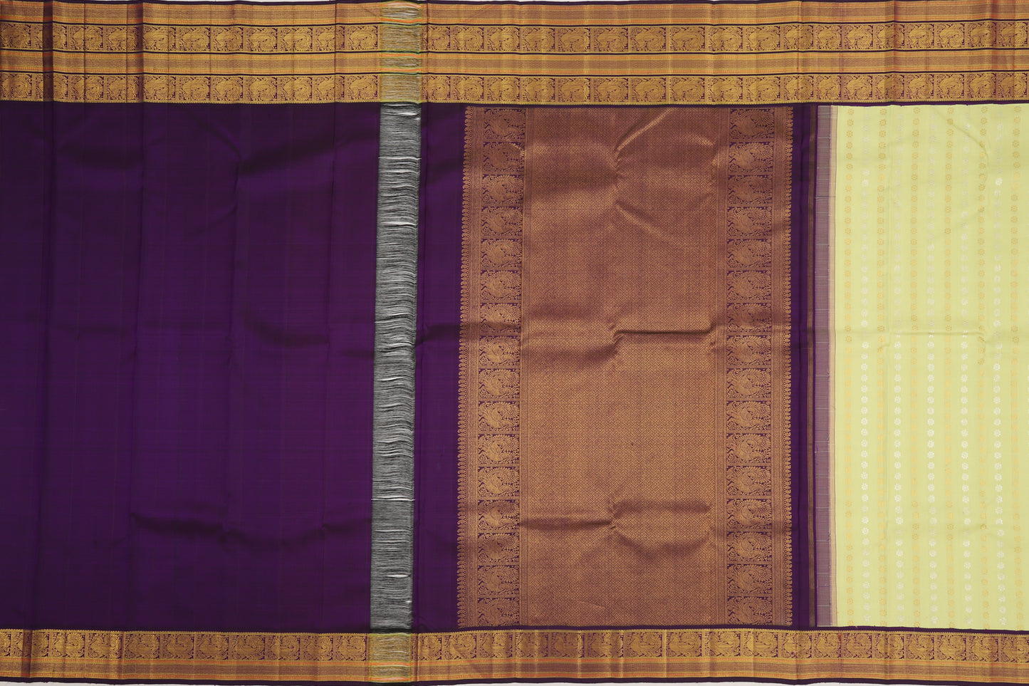 Kanchipuram Silk Brocade Pastel Green Saree