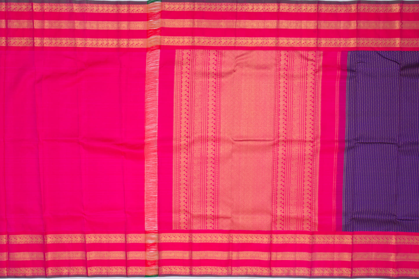 Kanchipuram Silk Brocade Violet Saree