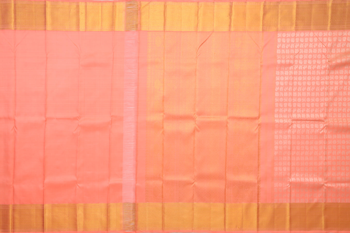 Kanchipuram Silk Brocade Baby Pink Saree