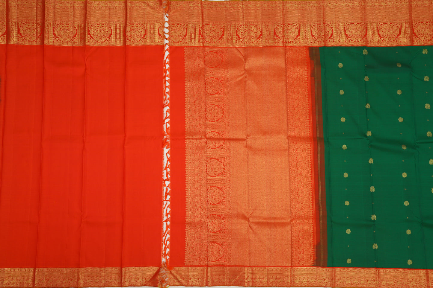 Kanchipuram Silk Butta Green Saree