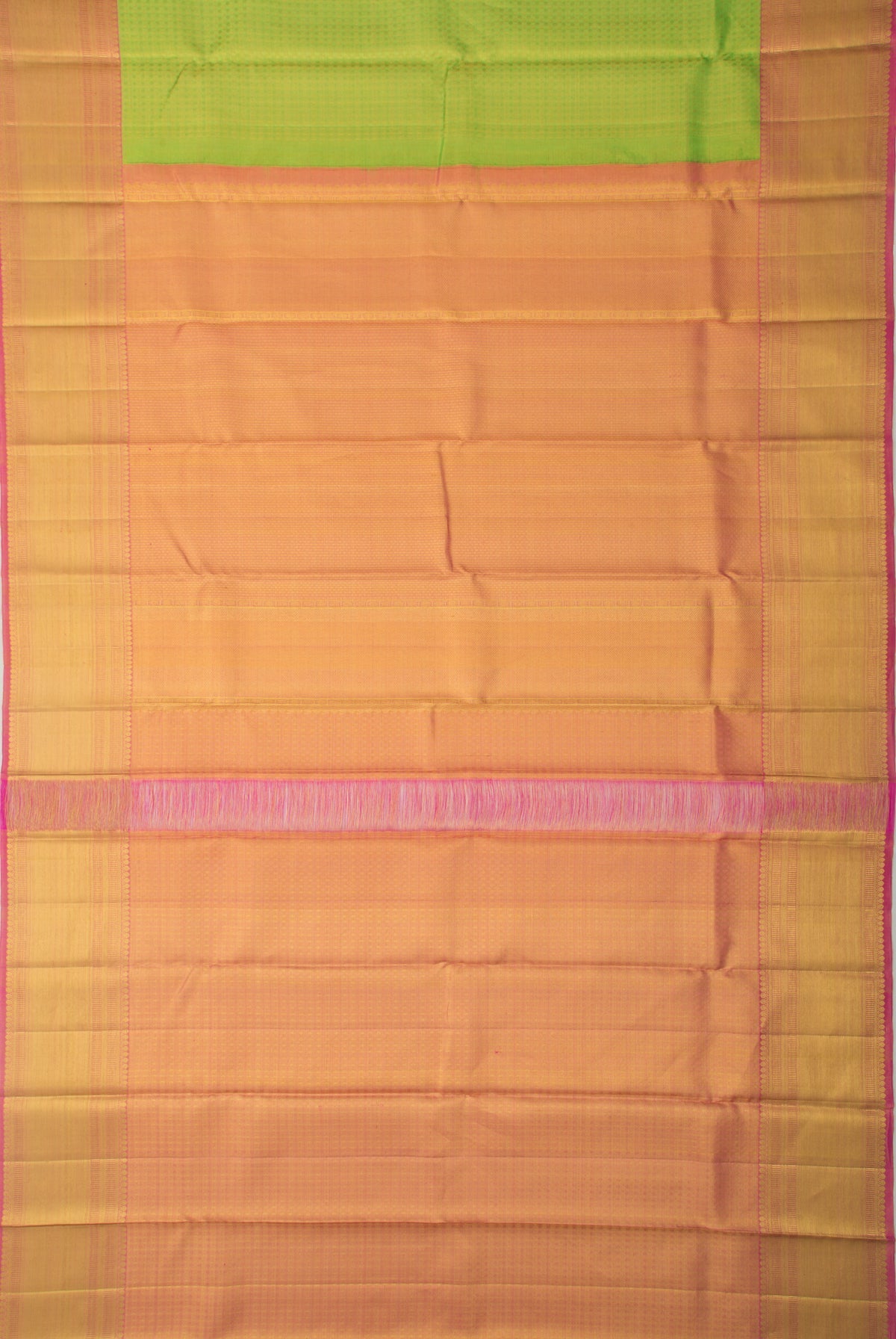 Kanchipuram Silk Tissue Brocade Green Saree