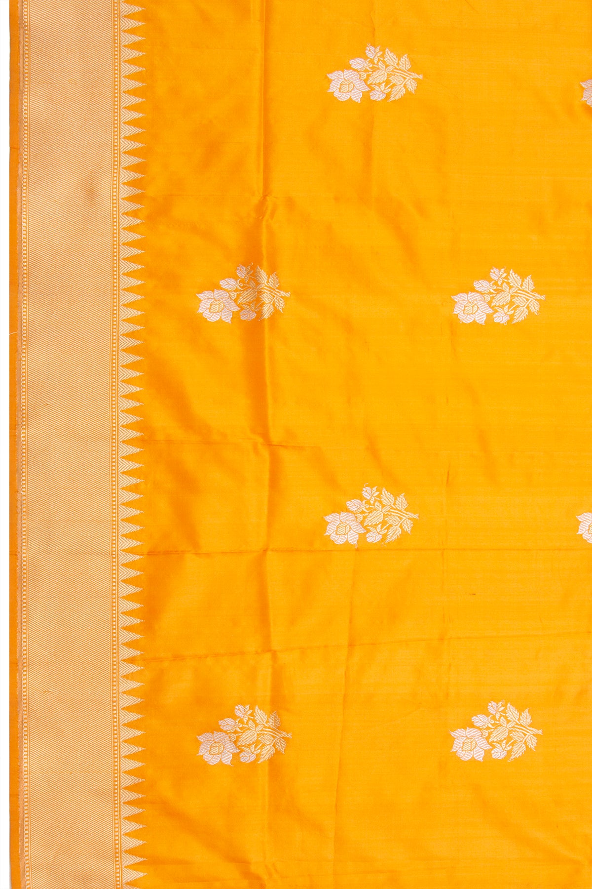 Banarasi Silk Butta Mustard Yellow Dupatta