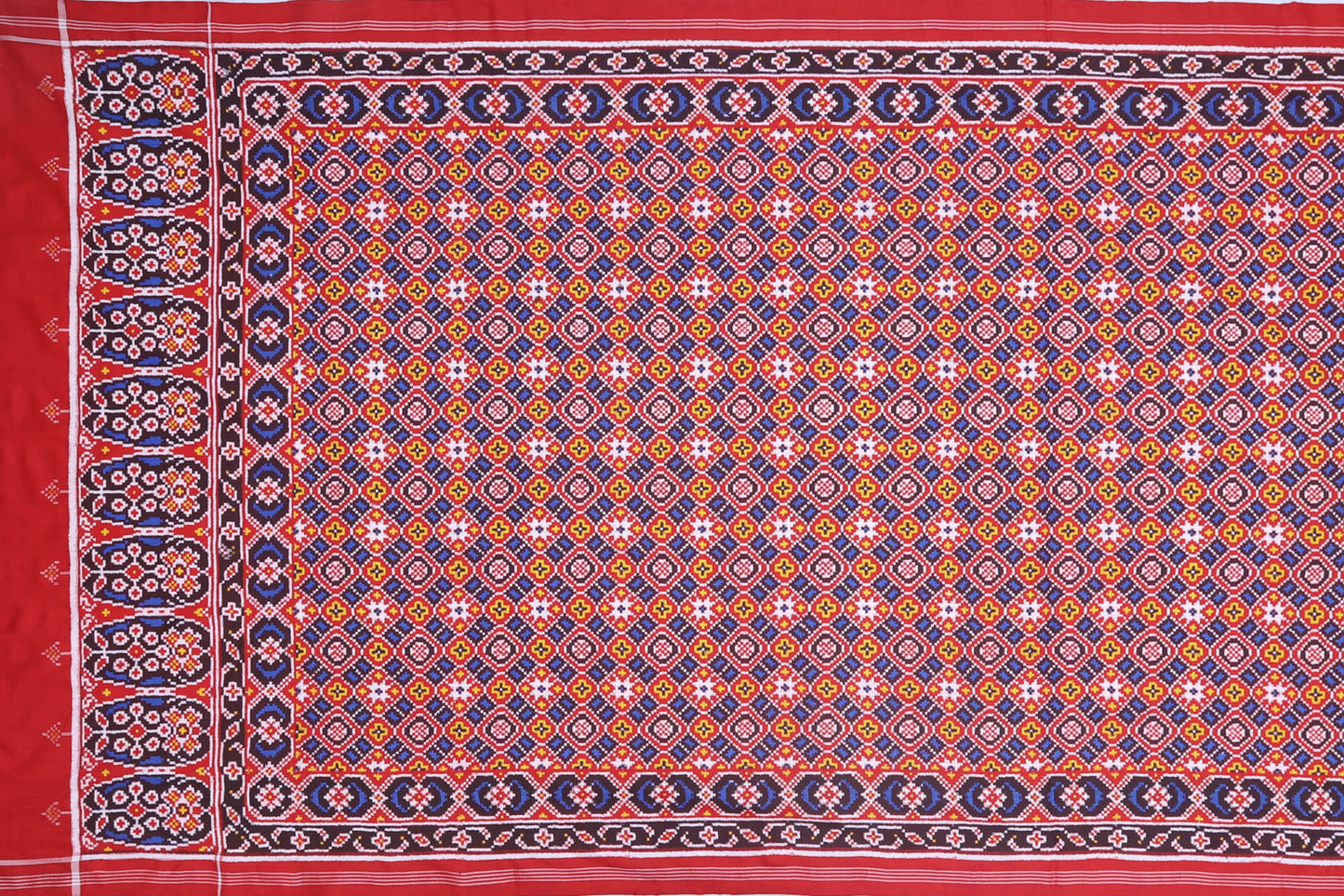 Patan Patola Silk Ikat Red Saree