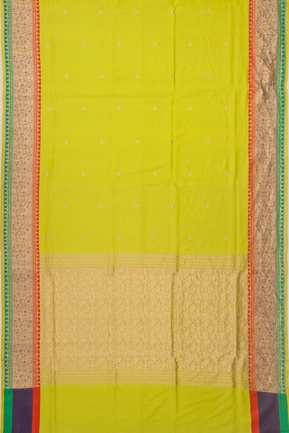 Banarasi Silk Butta Green Saree