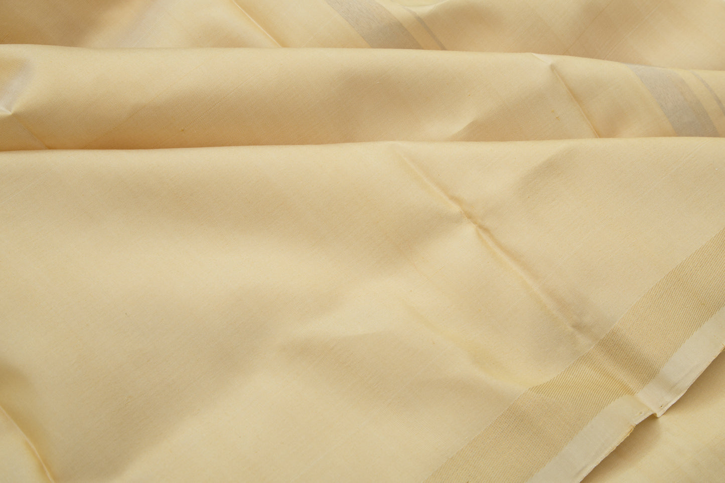 Kanchipuram Pure Silk Plain Cream Dhoti