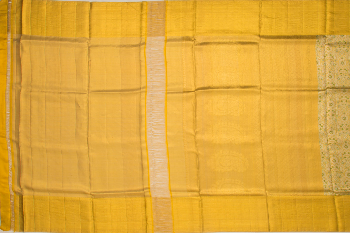 Kanchipuram Silk Tissue Brocade Gold Saree