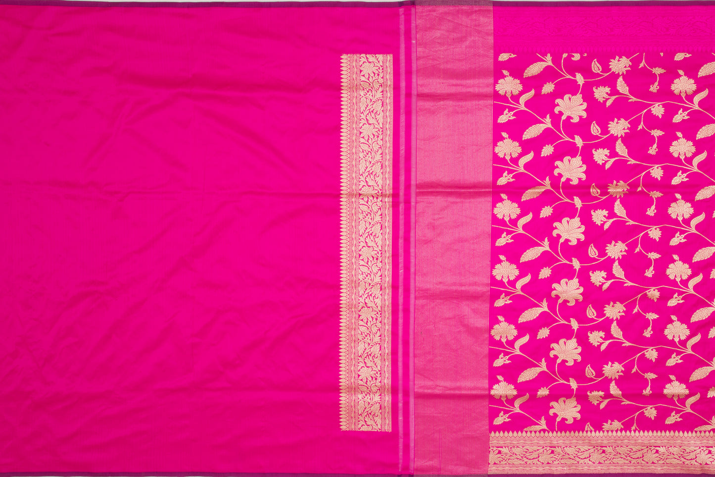 Banarasi Silk Kadwa Jaal Pink Saree
