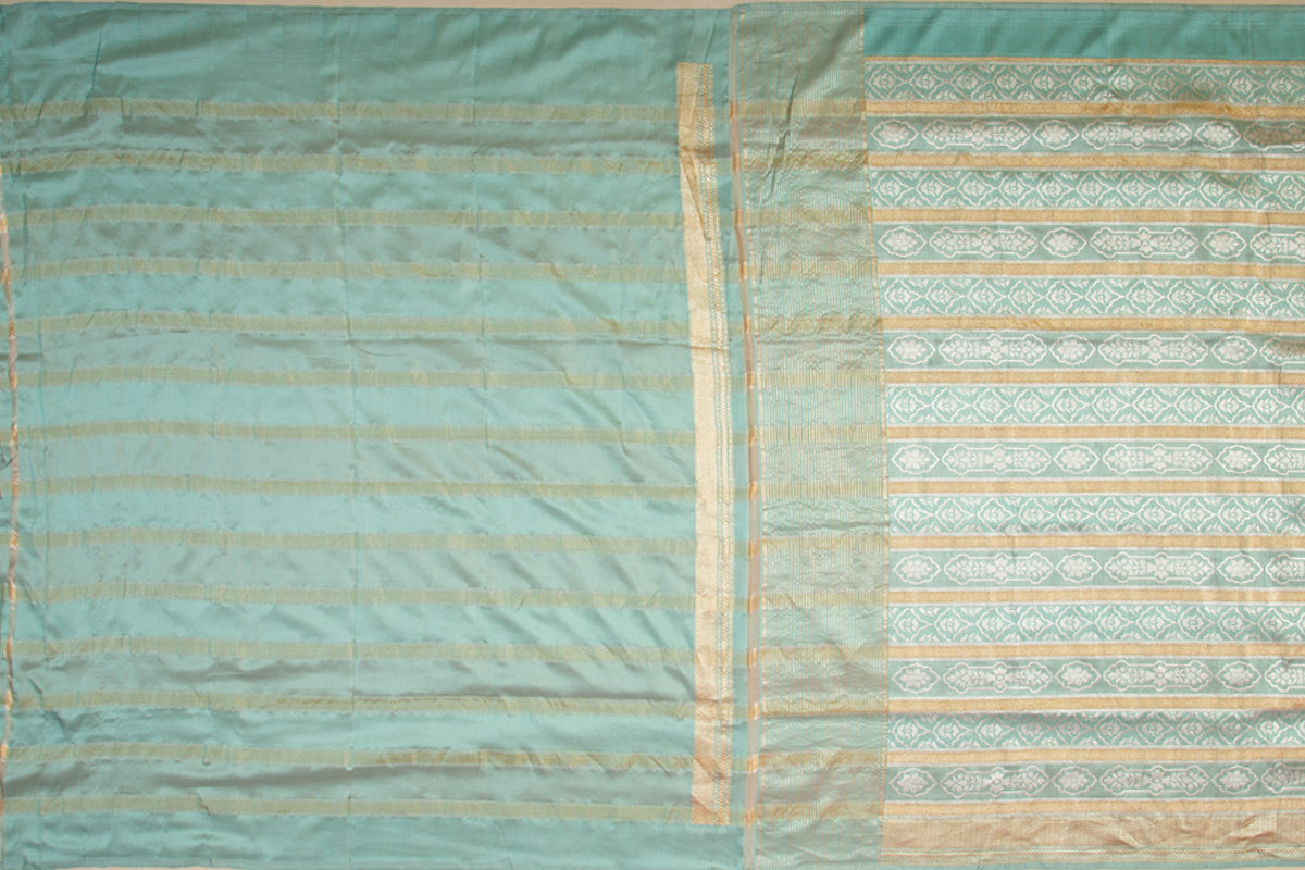 Banarasi Silk Tissue Jaal Sky Blue Saree