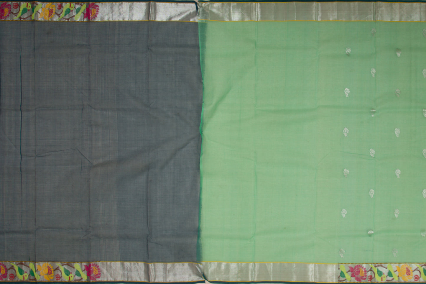 Kota Silk Butta Green Saree