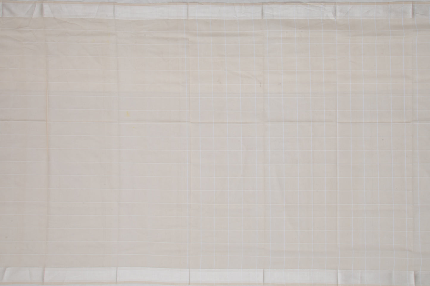 Maheshwari Cotton Checks Beige Saree