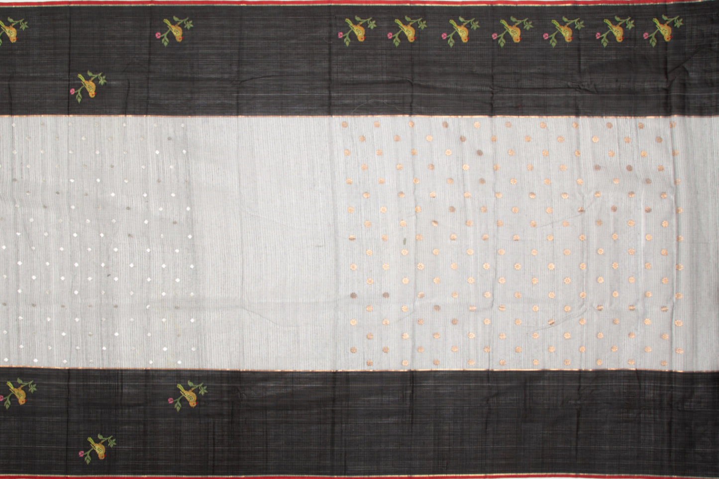 Kota Silk Butta Grey Saree