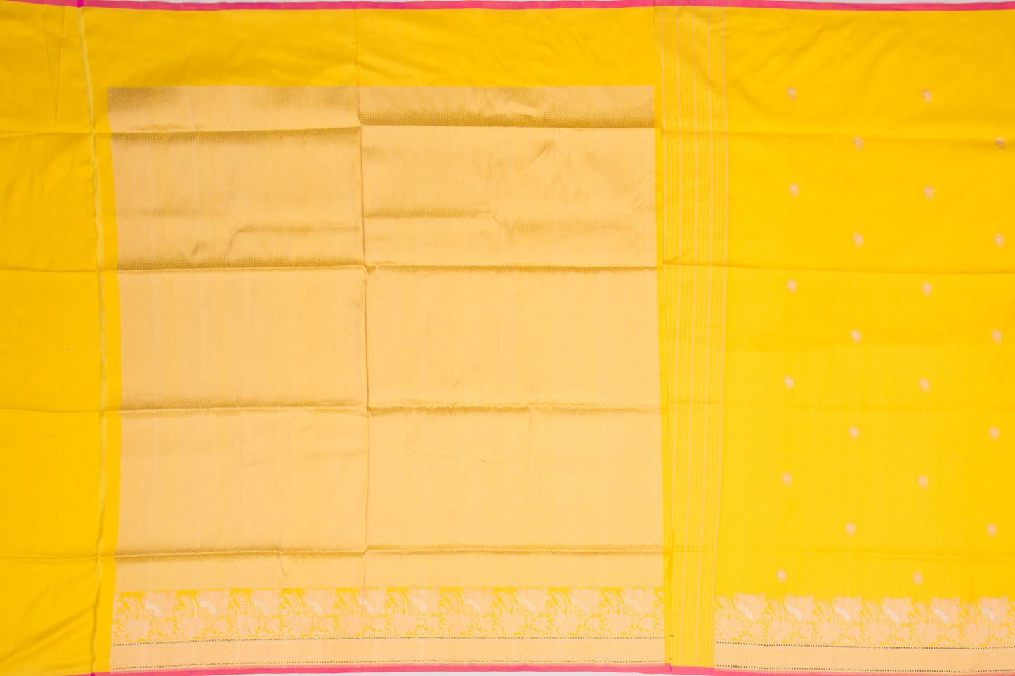 Banarasi Silk Butta Yellow Saree