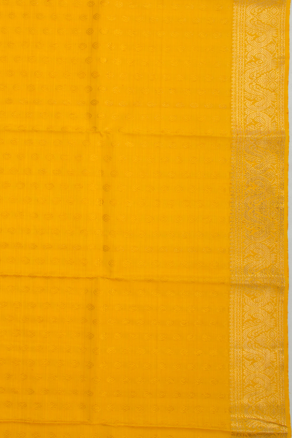 Kanchipuram Silk Butta Mustard Yellow Dupatta