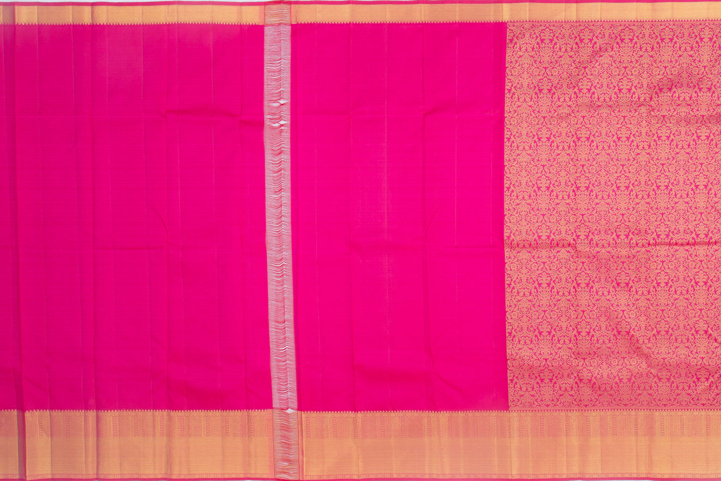 Kanchipuram Silk Brocade Pink Saree