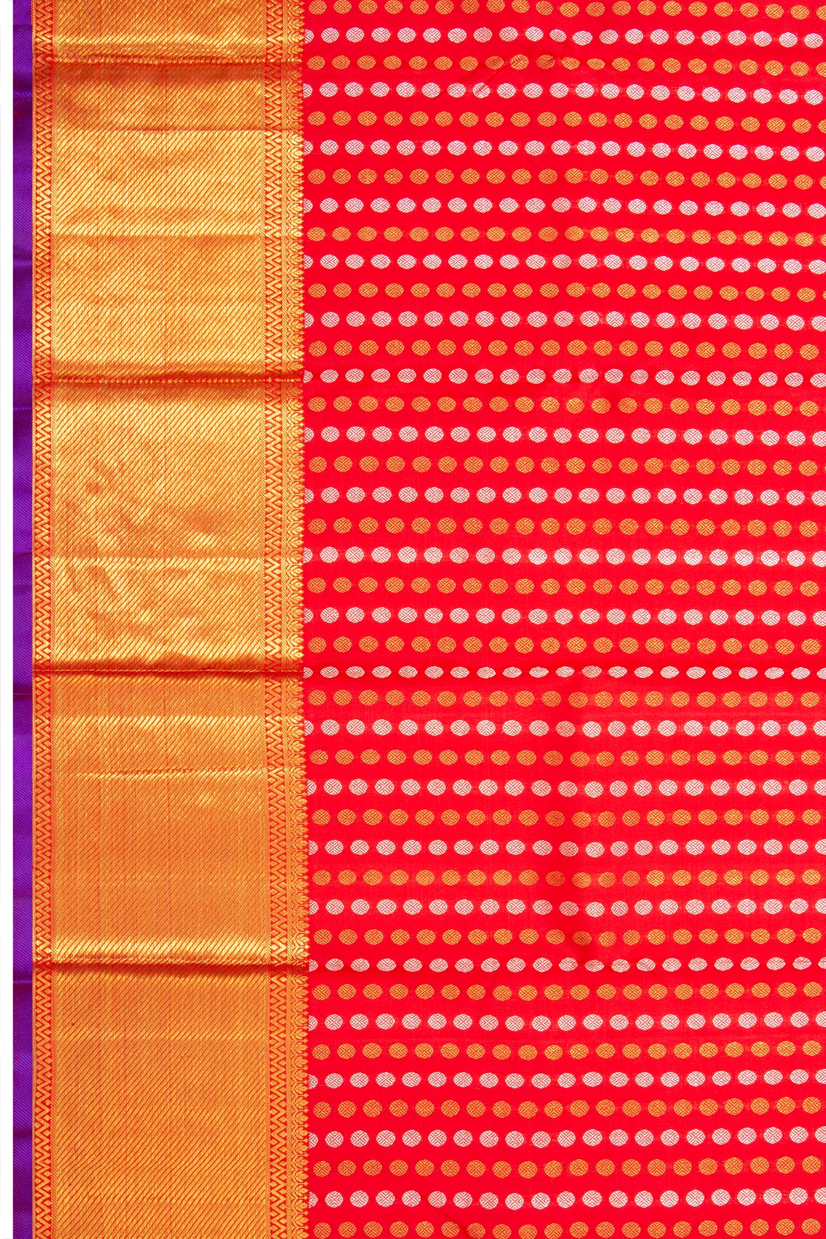 Kanchipuram Silk Brocade Red Dupatta