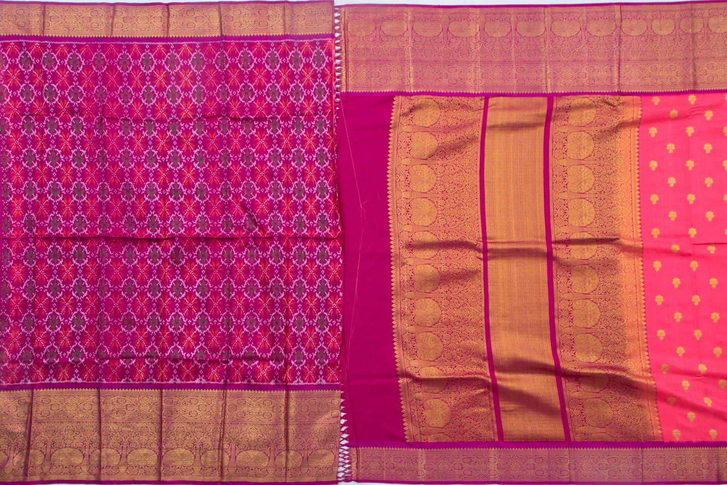 Kanchipuram Silk Butta Twill Pink Saree