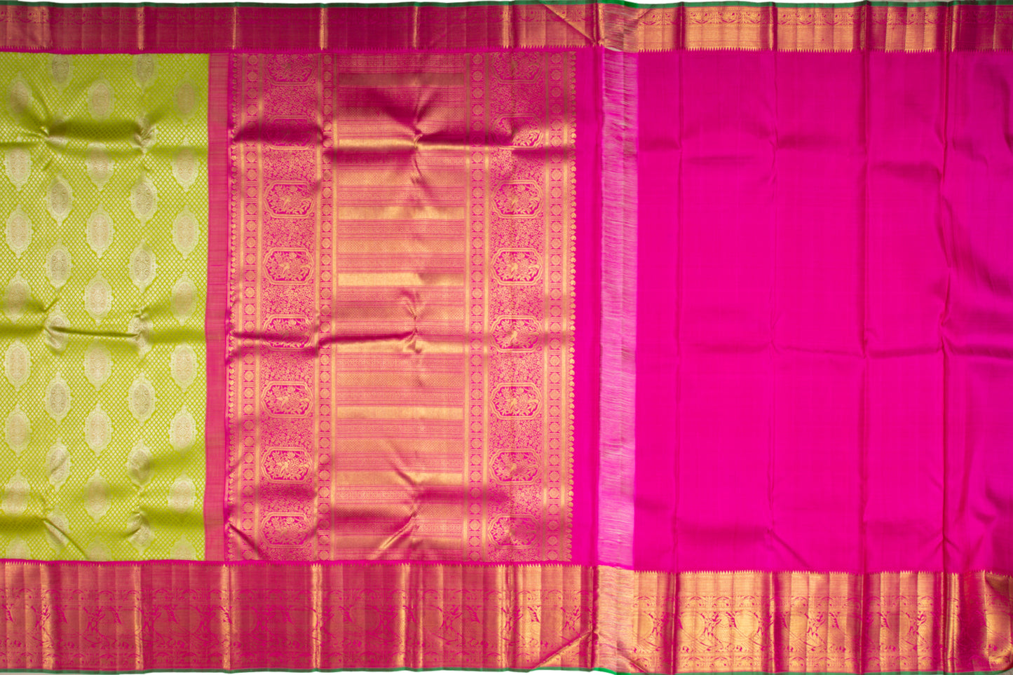Kanchipuram Silk Brocade Green Saree