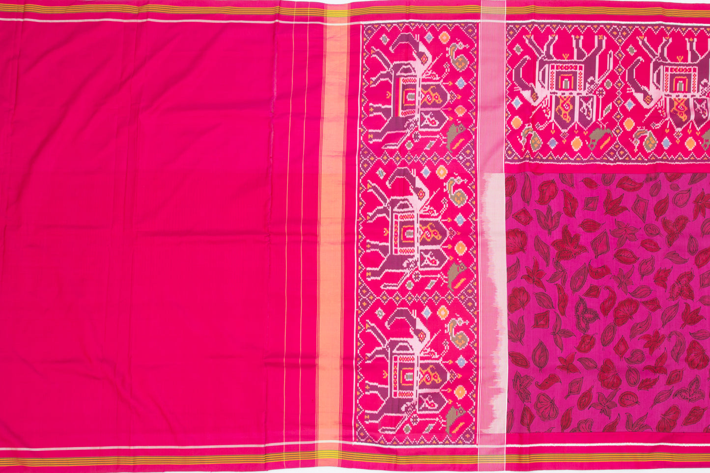 Semi Patan Silk Kalamkari Pink Saree