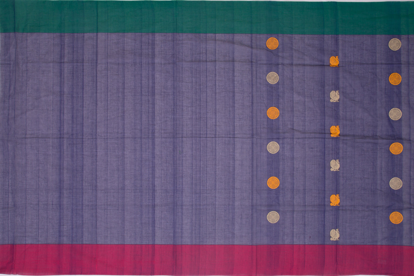 Kanchi Cotton Butta Blue Saree